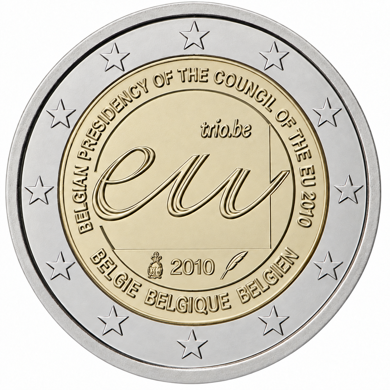 2 Euros Belgian Presidency of the Council of the European Union (Uncoloured)